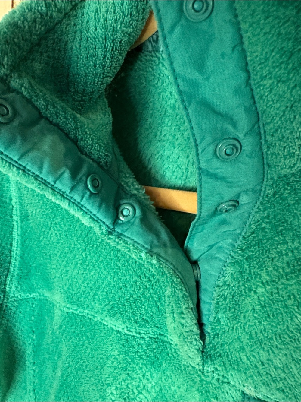 EUC Patagonia Emerald Green Fleece Snap-Pullover - Picture 7 of 12